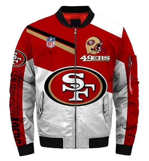 San Francisco 49ers Bomber Jacket For Men & Women V57 On Sale - Vascara