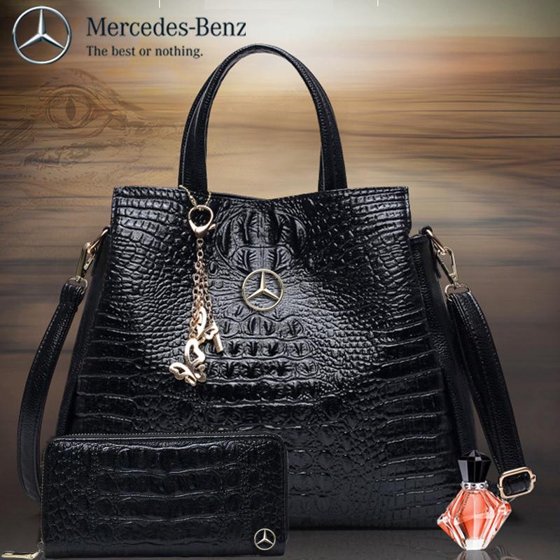 MCD Crocodile Leather Handbag With Free Wallet