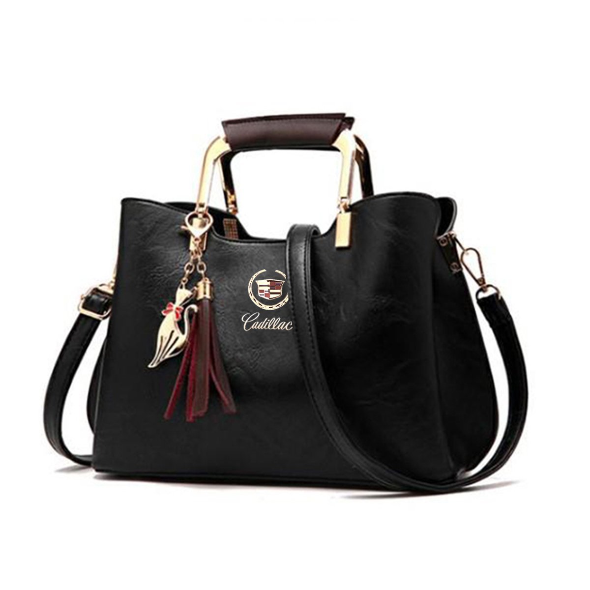 Chain Strap Push-Lock Shoulder Bag, Burgundy, hi-res | Trendy purses, Bags,  Leather bag design