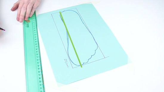Use your ruler to measure the parts of your outline that are the longest and widest