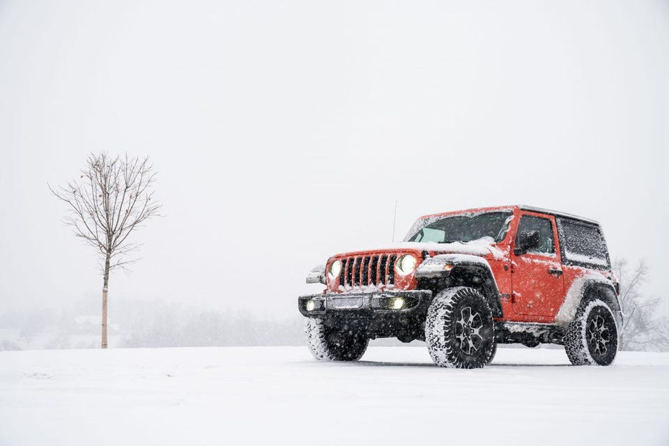 Jeep in snow