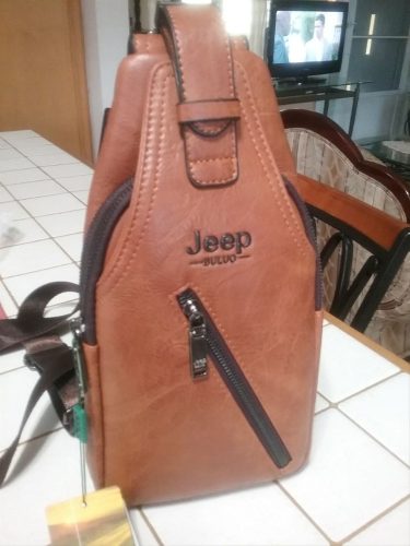 JPP Leather Sling Bag Travel Hiking Crossbody Backpack photo review