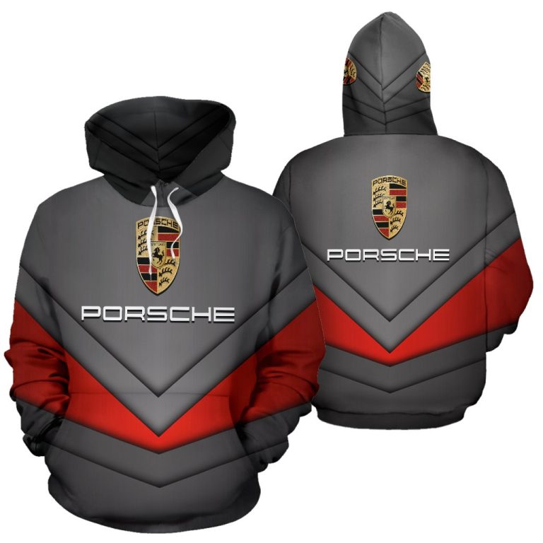 Porsche Hoodie Porsche Hoodies Black Red 3D Sweatshirts Vascara