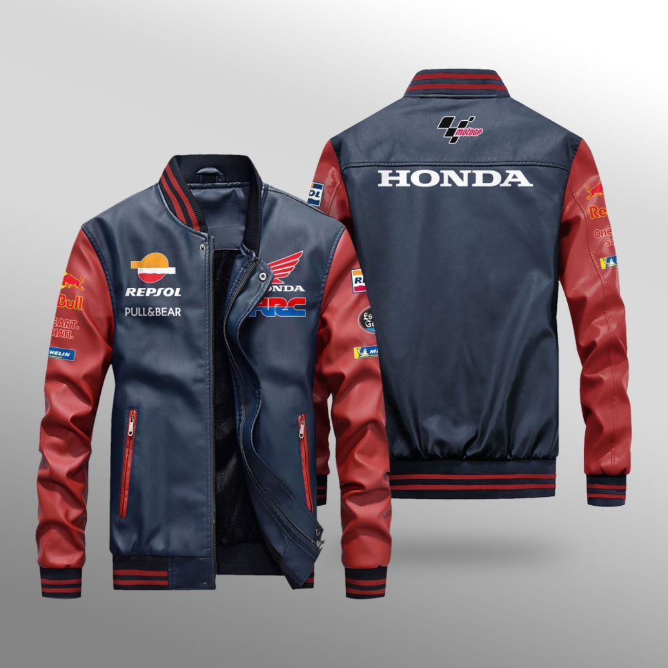 Honda Jackets Honda Team Leather Bomber Jackets On Sale - Vascara