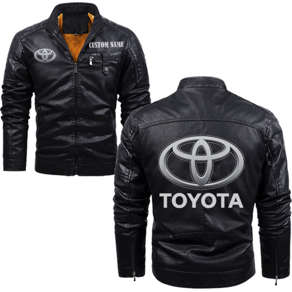 Toyota Personalized Fleece Leather Jacket V01 On Sale - Tana Elegant