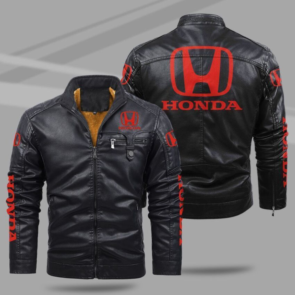 Honda Jacket Honda Fleece Leather Jacket V20 On Sale - Tana Elegant