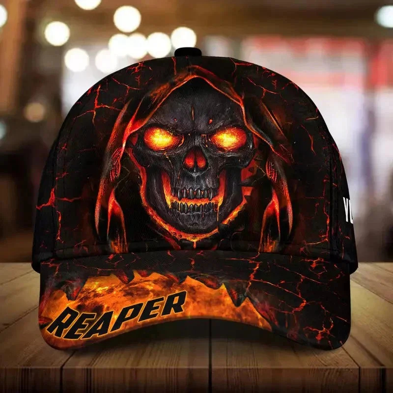 Fire Ghost Rider Biker Skull Custom Name All Over Print Baseball Jersey  Shirt