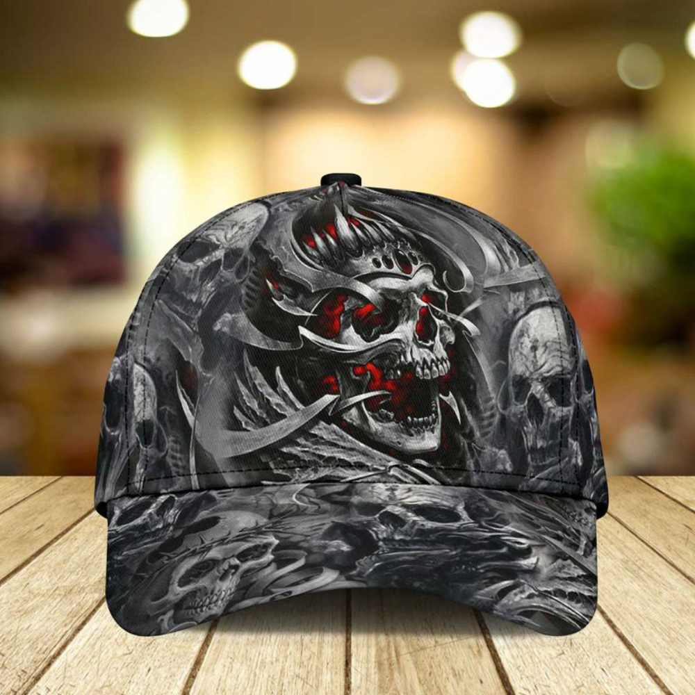 Black nike skull store cap