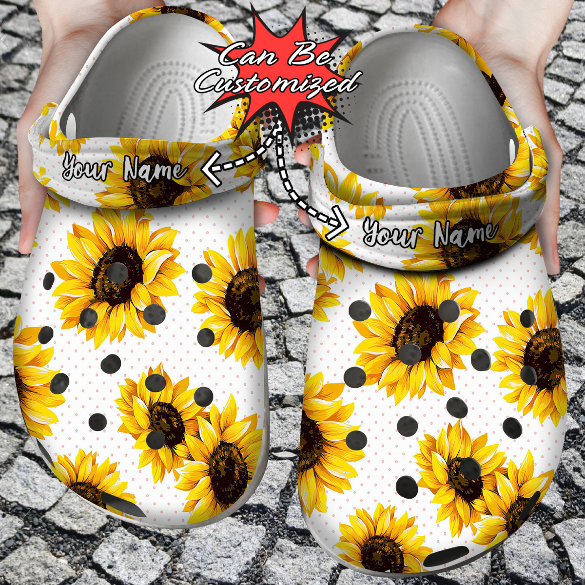 Sunflower Crocs Personalized Sunflowers Clog Shoes V56 Vascara