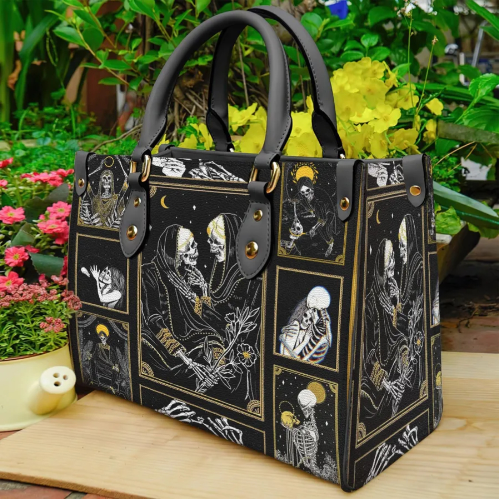 Skull Purses Skull Tarot Leather Bag Handbag V34 On Sale Vascara