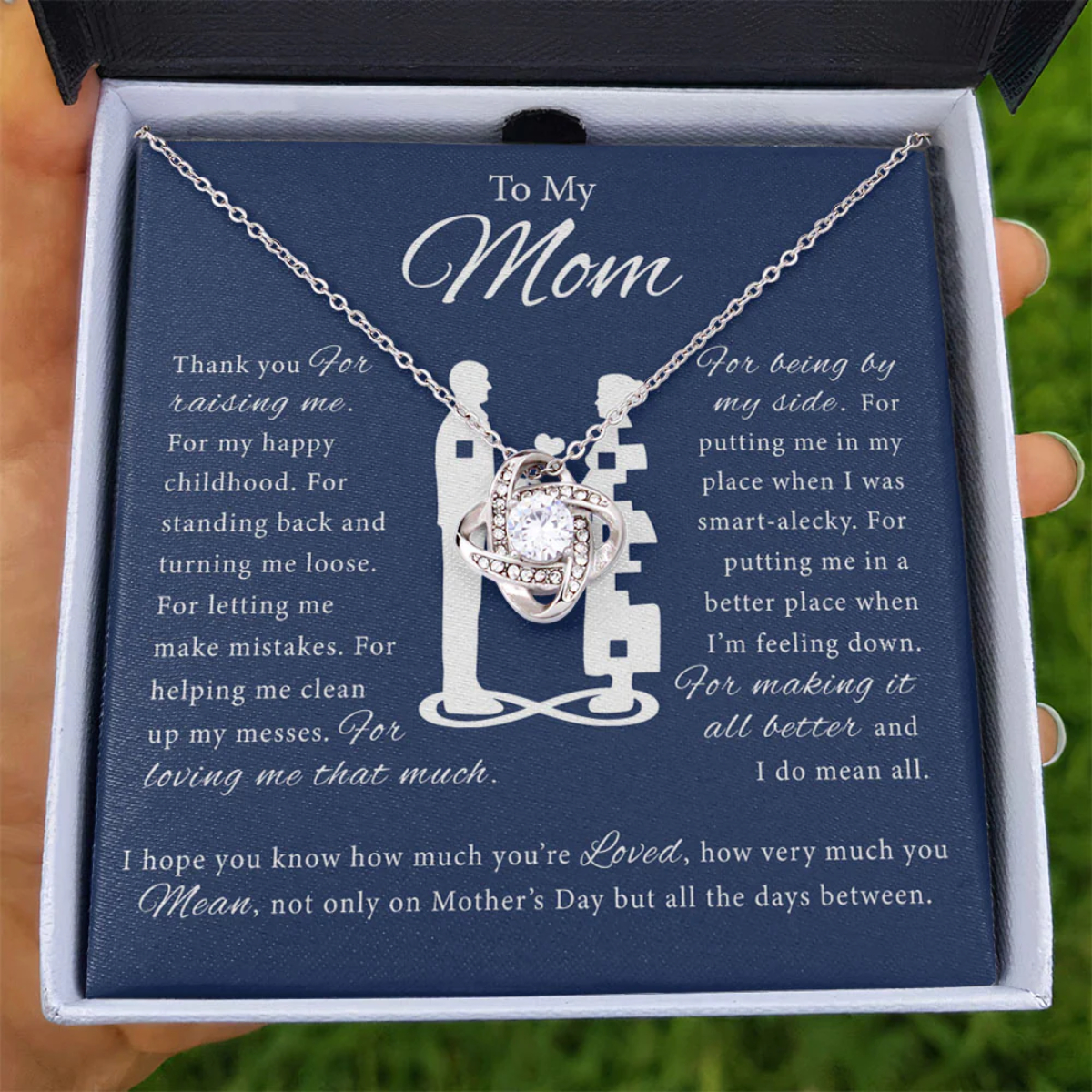 To My Boyfriend's Mom Ribbon Necklace Gift for Boyfriend Mom- Vascara