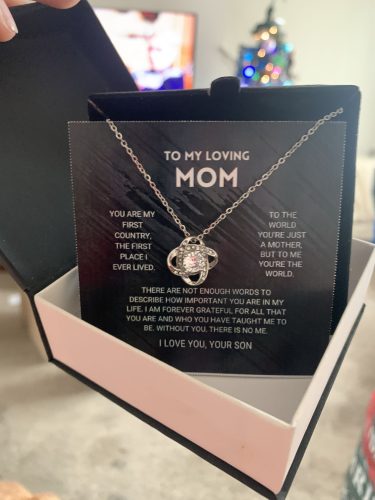 You are My First Country - To My Mom Necklace, Mom Birthday Gift, Mother's Day Gifts from Son photo review