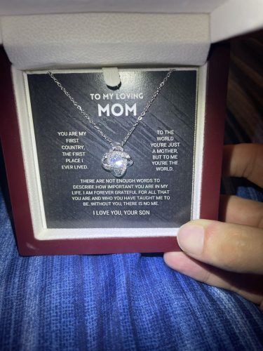 You are My First Country - To My Mom Necklace, Mom Birthday Gift, Mother's Day Gifts from Son photo review