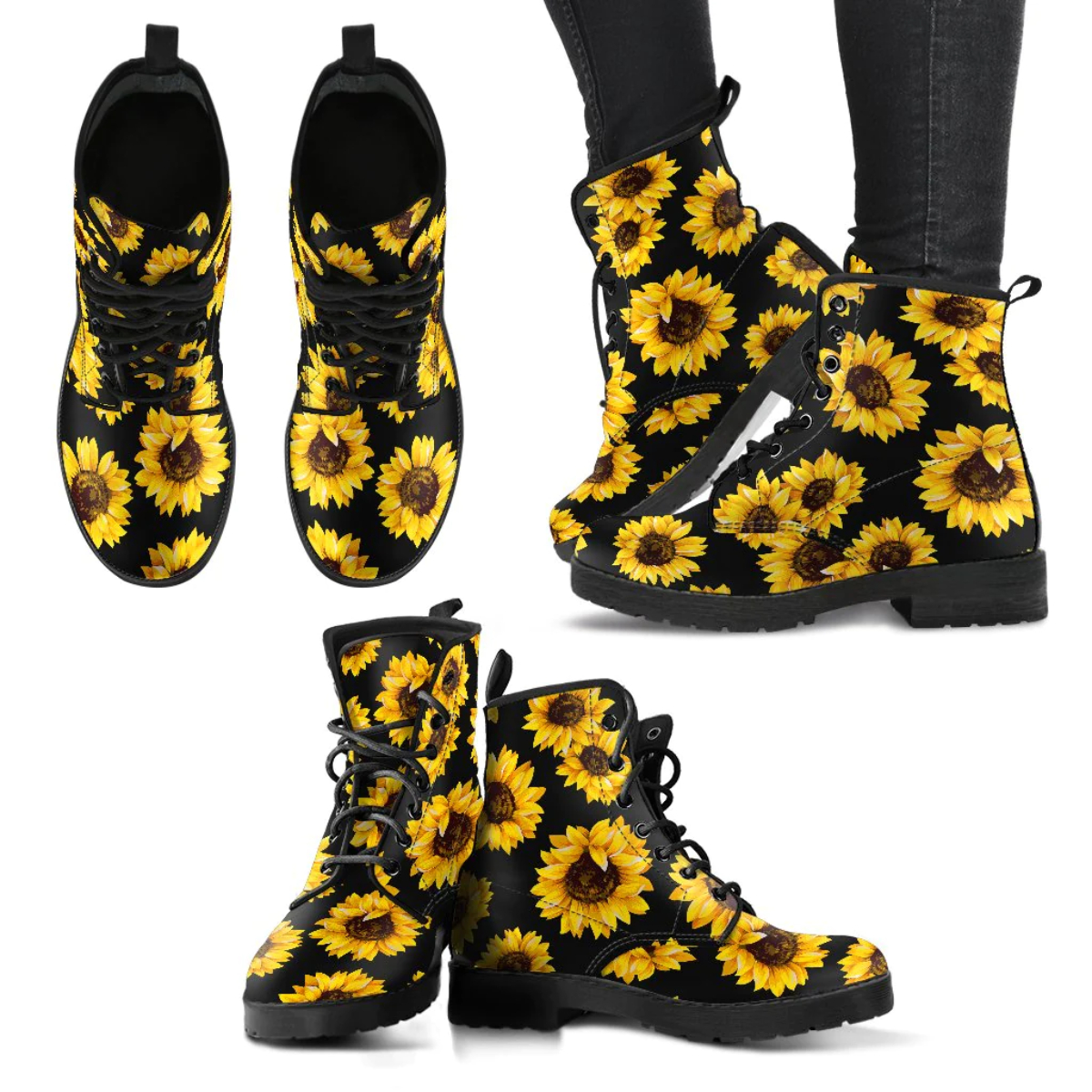 Sunflower Boots Style For Women and Men V01 - EvaPurses