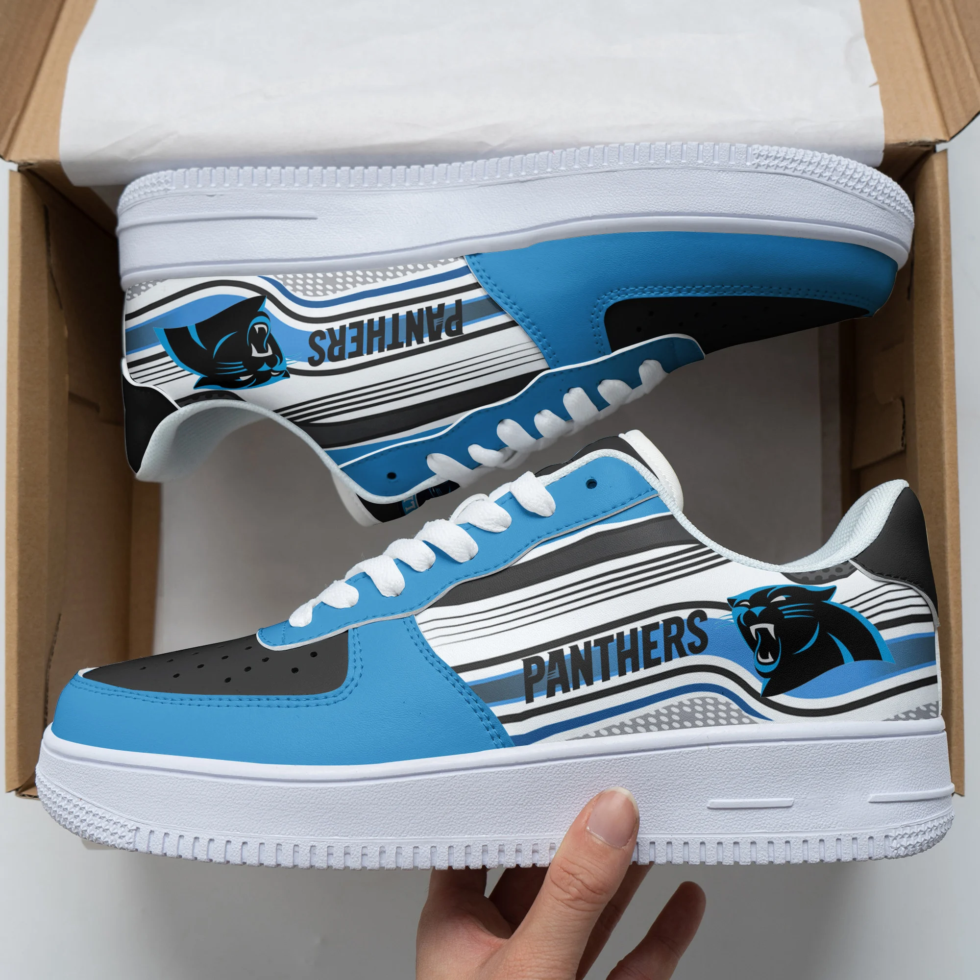 Carolina Panthers Shoes AF 1 Perfect Gift For Fans V02 On Sale Vascara