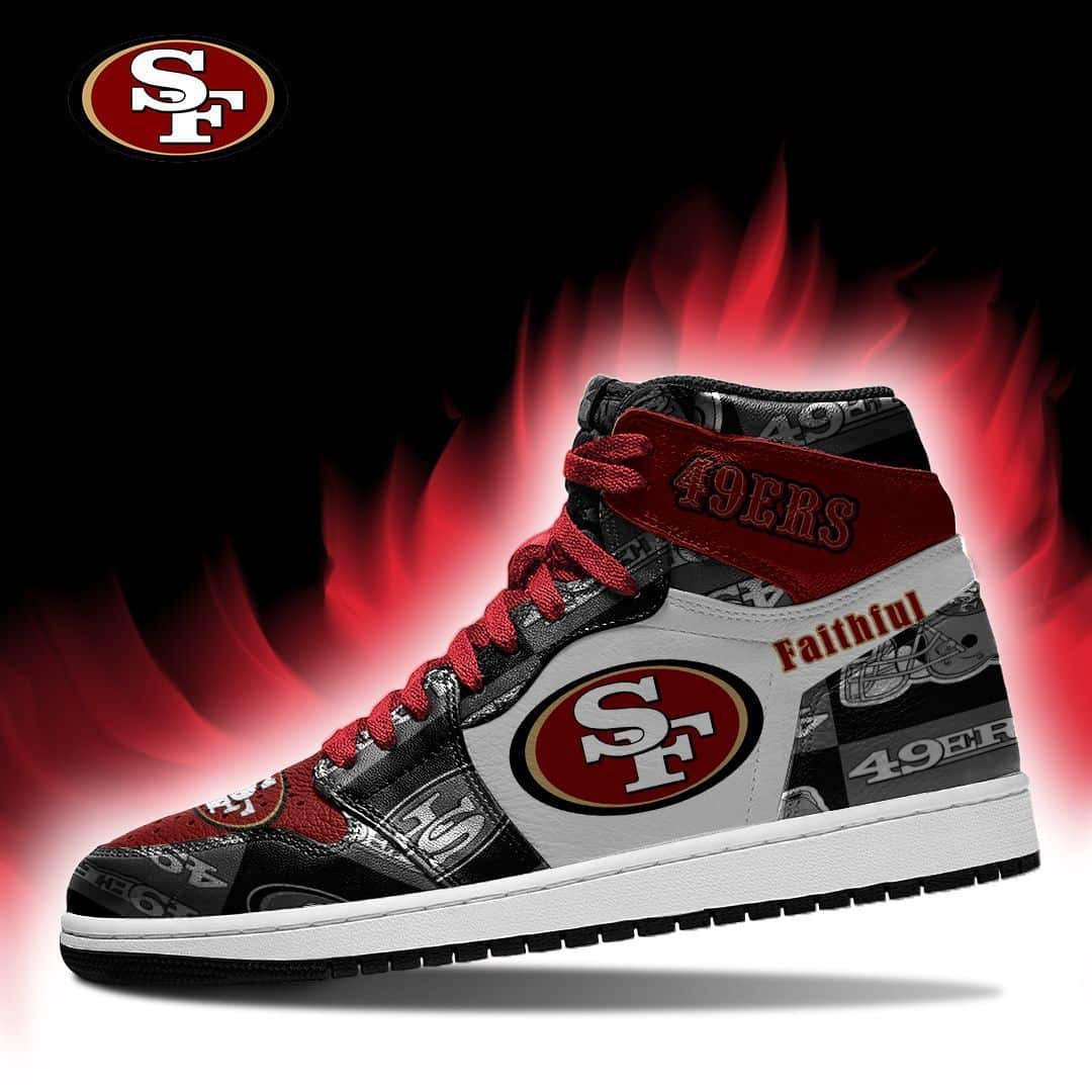 San Francisco 49ers Shoes Custom Air V05 On Sale - Vascara