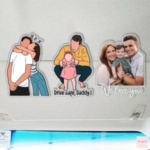 car visor clip, photo frame, fathers day gift, gift for dad, grandpa gift, custom photo frame, custom photo gift, dad gifts, sentimental dad gift, gift from daughter, gift from son, fathers day idea, Anniversary Gift