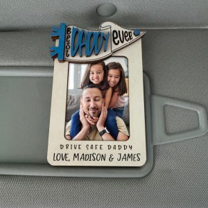 car visor clip, photo frame, fathers day gift, gift for dad, grandpa gift, custom photo frame, custom photo gift, dad gifts, sentimental dad gift, gift from daughter, gift from son, fathers day idea, Anniversary Gift