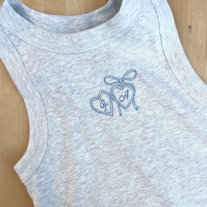 Embroidered Crop Top, Personalized Crop Tank Top, Custom Embroidered Crop Top Tank, Custom Text Embroidered Tank Top, Business Merch Tank
