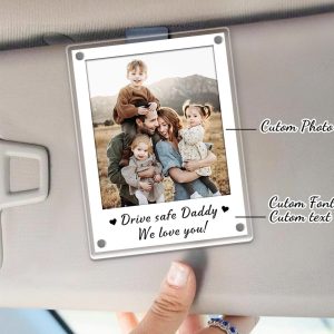 car visor clip, photo frame, fathers day gift, gift for dad, grandpa gift, custom photo frame, custom photo gift, dad gifts, sentimental dad gift, gift from daughter, gift from son, fathers day idea, Anniversary Gift