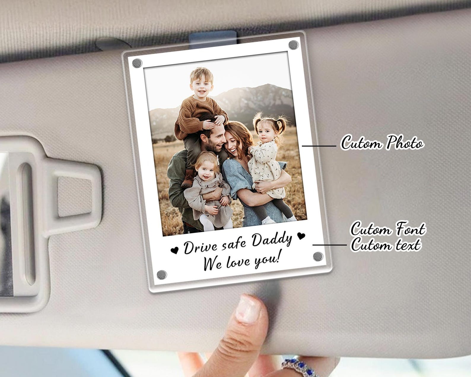 20 car visor clip, photo frame, fathers day gift, gift for dad, grandpa gift, custom photo frame, custom photo gift, dad gifts, sentimental dad gift, gift from daughter, gift from son, fathers day idea, Anniversary Gift