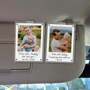 car visor clip, photo frame, fathers day gift, gift for dad, grandpa gift, custom photo frame, custom photo gift, dad gifts, sentimental dad gift, gift from daughter, gift from son, fathers day idea, Anniversary Gift