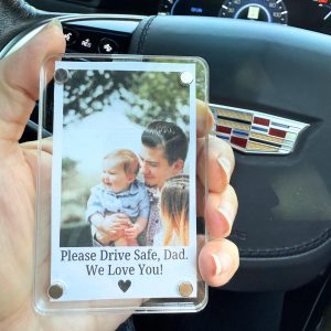 car visor clip, photo frame, fathers day gift, gift for dad, grandpa gift, custom photo frame, custom photo gift, dad gifts, sentimental dad gift, gift from daughter, gift from son, fathers day idea, Anniversary Gift