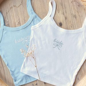 Embroidered Crop Top, Personalized Crop Tank Top, Custom Embroidered Crop Top Tank, Custom Text Embroidered Tank Top, Business Merch Tank