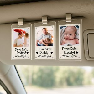 car visor clip, photo frame, fathers day gift, gift for dad, grandpa gift, custom photo frame, custom photo gift, dad gifts, sentimental dad gift, gift from daughter, gift from son, fathers day idea, Anniversary Gift