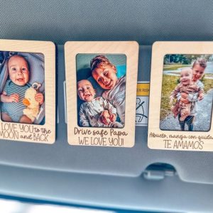 car visor clip, photo frame, fathers day gift, gift for dad, grandpa gift, custom photo frame, custom photo gift, dad gifts, sentimental dad gift, gift from daughter, gift from son, fathers day idea, Anniversary Gift