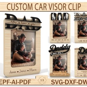 car visor clip, photo frame, fathers day gift, gift for dad, grandpa gift, custom photo frame, custom photo gift, dad gifts, sentimental dad gift, gift from daughter, gift from son, fathers day idea, Anniversary Gift